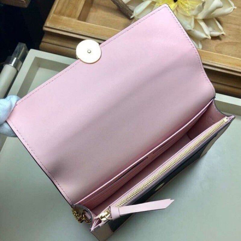 Flore Chain Wallet Monogram Canvas M67405 Pink