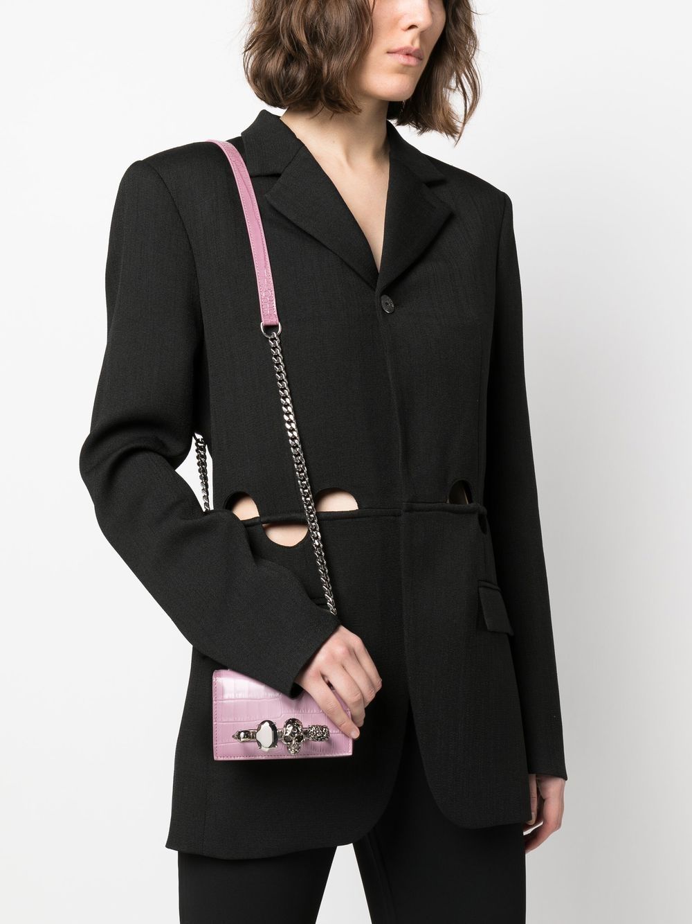 Alexander McQueen four-ring detail crossbody bag