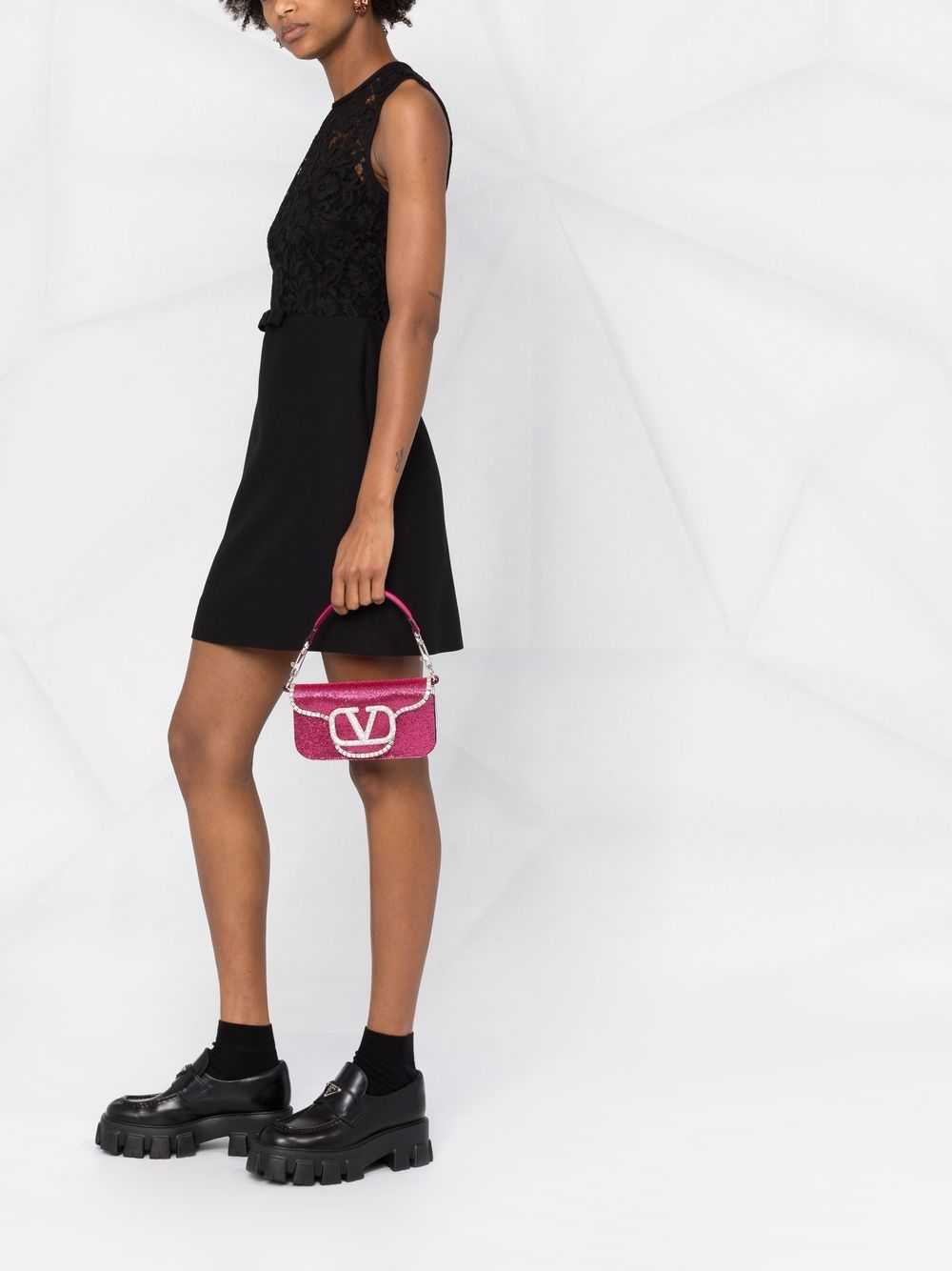 Valentino Garavani VLogo sequinned clutch bag