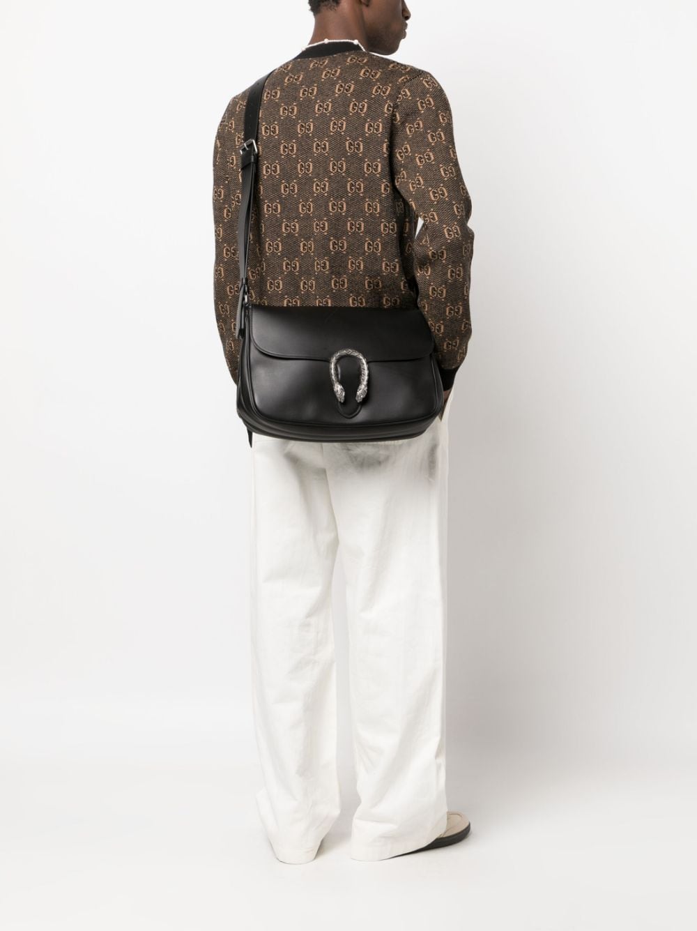 G*u*i dionysus leather messenger bag