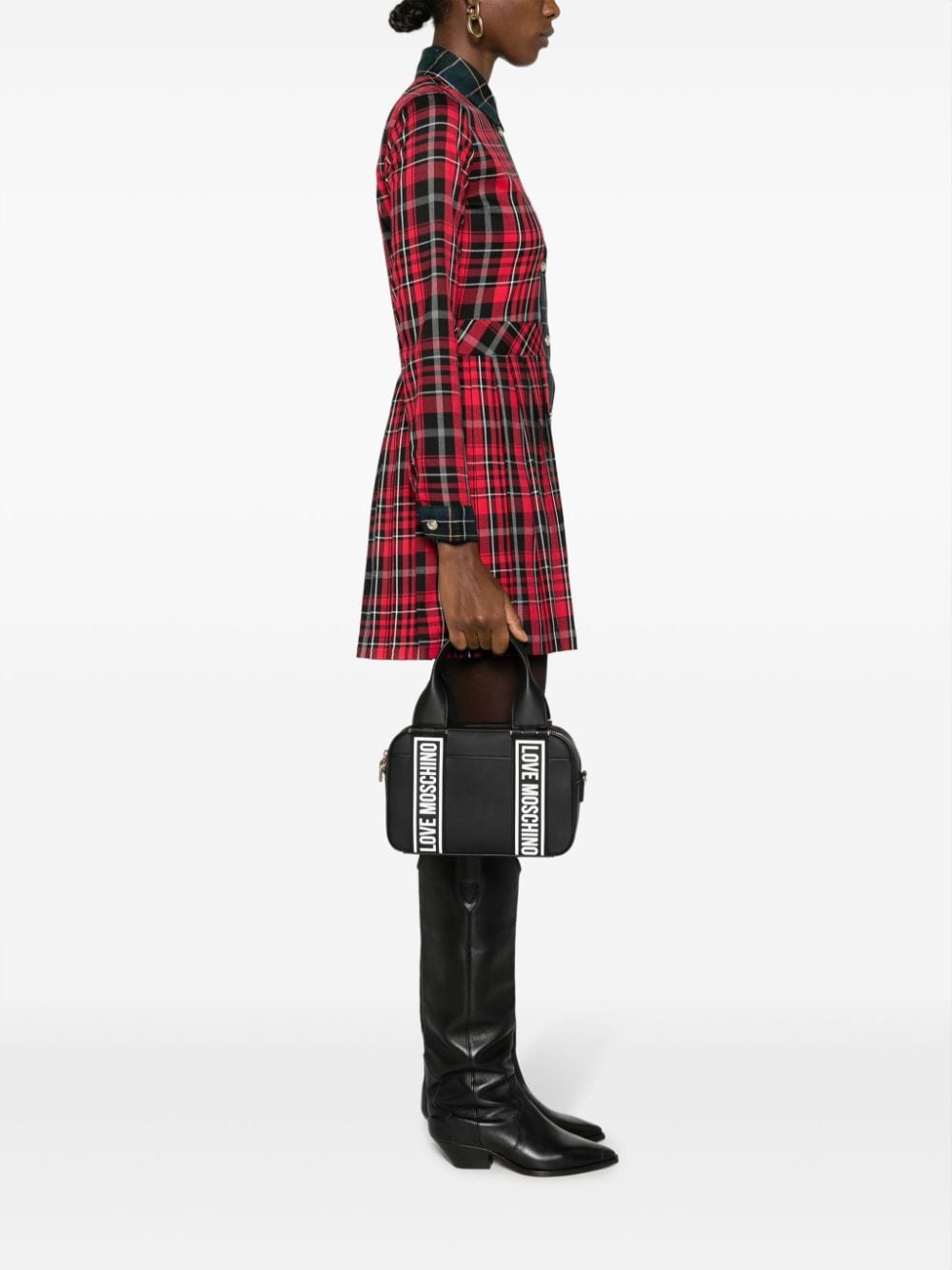 Love Moschino logo-tape crossbody bag