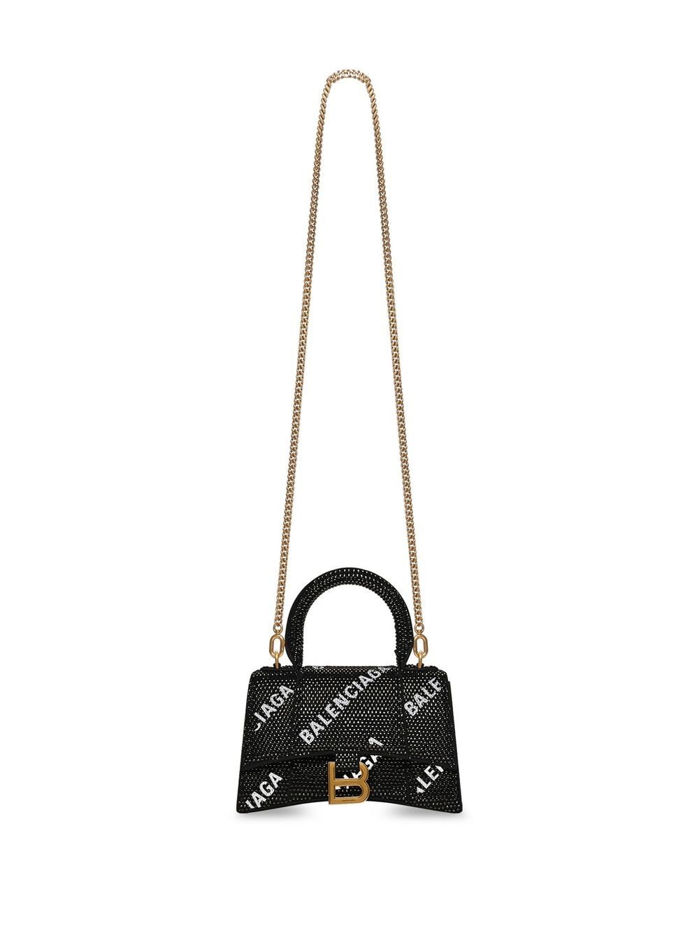 Ba*len*cia*ga xs hourglass crystal-embellished tote bag