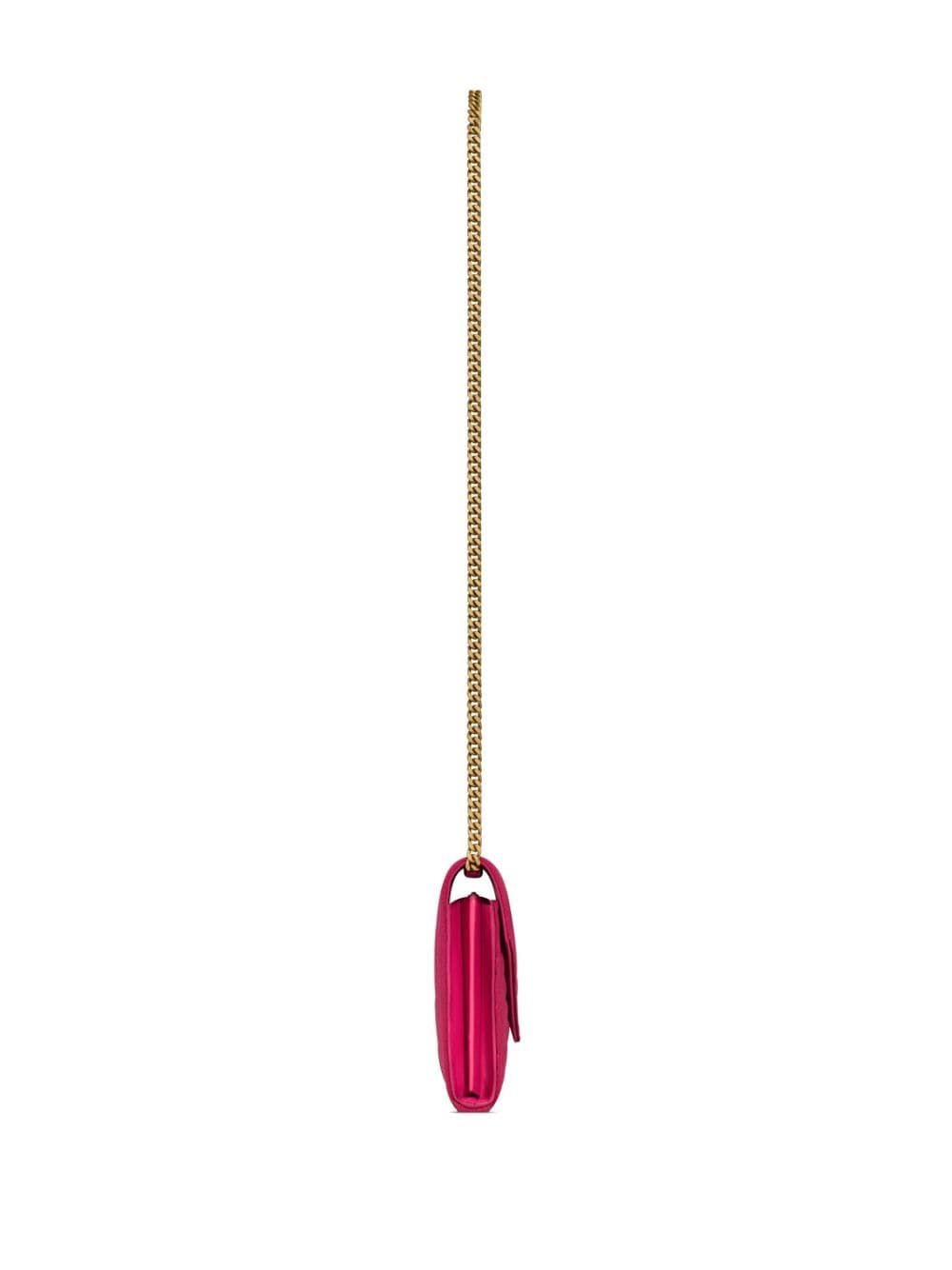 Saint Laurent matelassé logo-plaque envelope bag