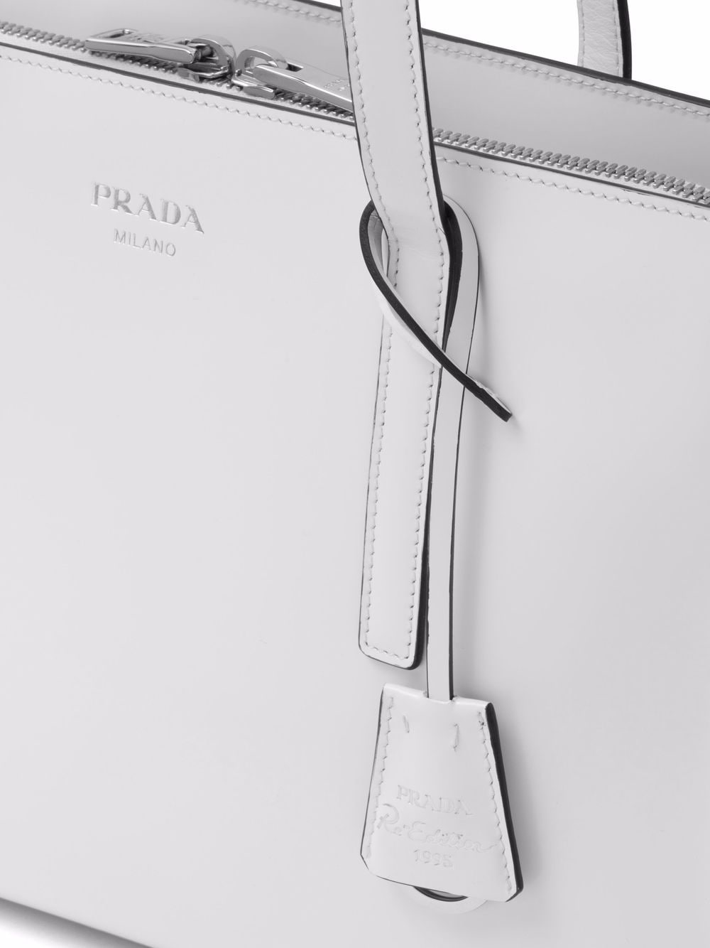 Pra*a large re-edition 1995 leather handbag