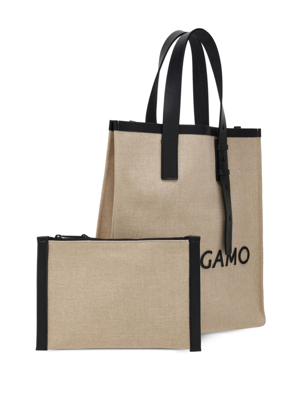 Ferragamo embossed-logo leather tote bag
